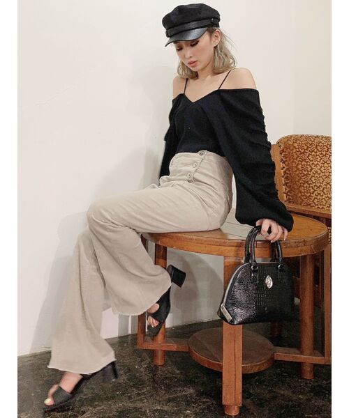 GYDA（ジェイダ）の「コーデュロイセーラーフレアパンツ（その他パンツ・レディース・ブラウン/アイボリー・SMALL/MEDIUM）」の7枚目の写真