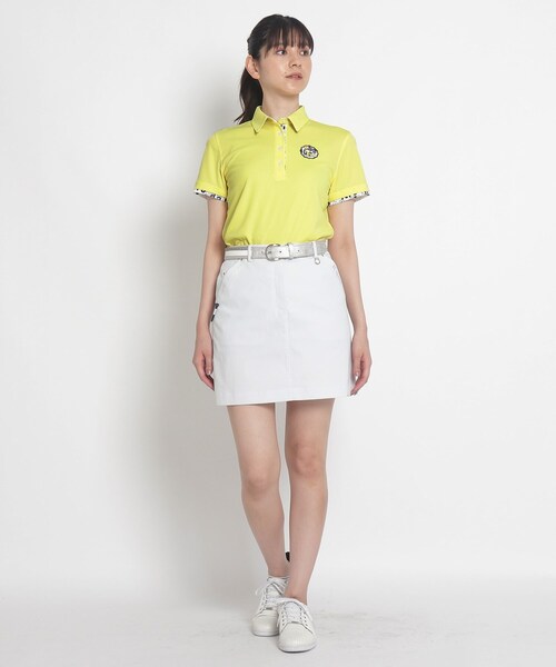 adabat(アダバット)の「◆【coolmax(R)(クールマックス)】襟裏デザイン半袖ポロシャツ(ポロシャツ・レディース・イエロー系その他・36/38/40/42)」の3枚目の写真