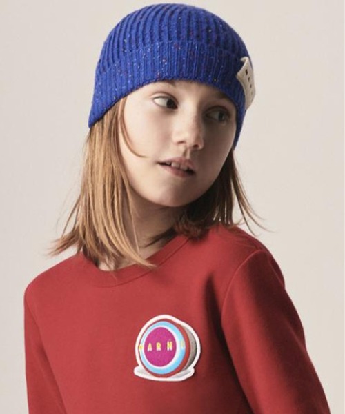 MARNI(マルニ)の「MARNI(マルニ)Kids & Junior ウールブレンドブランドロゴ入りニット帽(ニットキャップ/ビーニー・キッズ・ピンク/ブルー・Ⅰ/Ⅱ/Ⅲ)」の5枚目の写真
