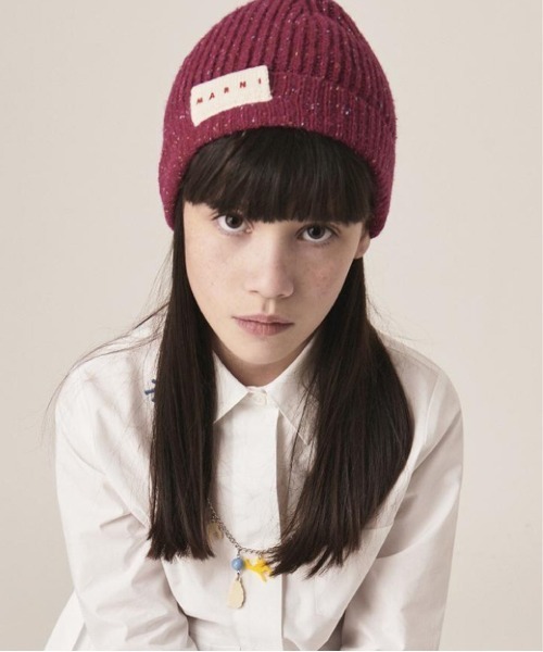 MARNI(マルニ)の「MARNI(マルニ)Kids & Junior ウールブレンドブランドロゴ入りニット帽(ニットキャップ/ビーニー・キッズ・ピンク/ブルー・Ⅰ/Ⅱ/Ⅲ)」の10枚目の写真