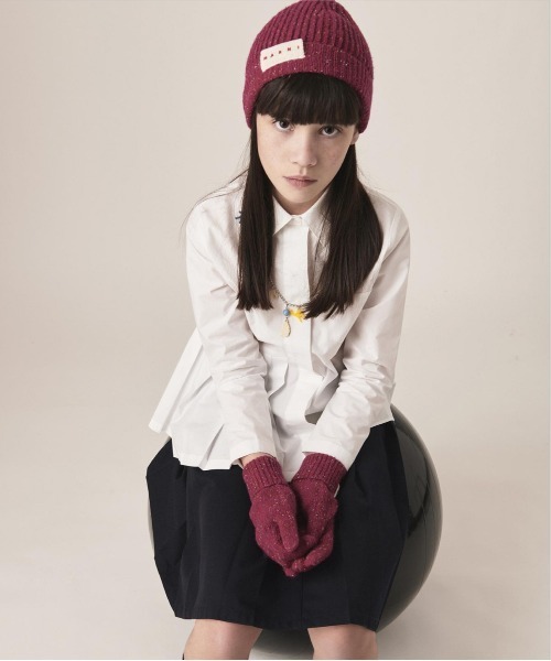 MARNI(マルニ)の「MARNI(マルニ)Kids & Junior ウールブレンドブランドロゴ入りニット帽(ニットキャップ/ビーニー・キッズ・ピンク/ブルー・Ⅰ/Ⅱ/Ⅲ)」の12枚目の写真
