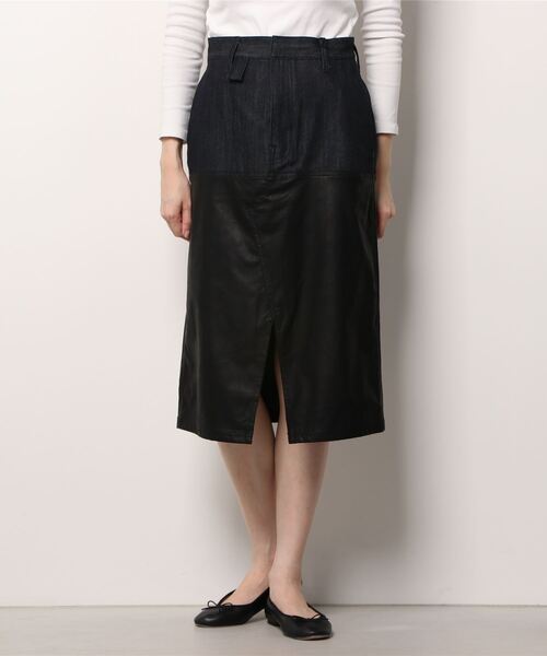 G.V.G.V.（ジーヴィージーヴィー）の「DENIM PENCIL SKIRT（デニムスカート・レディース・ダークネイビー・36/34）」の12枚目の写真