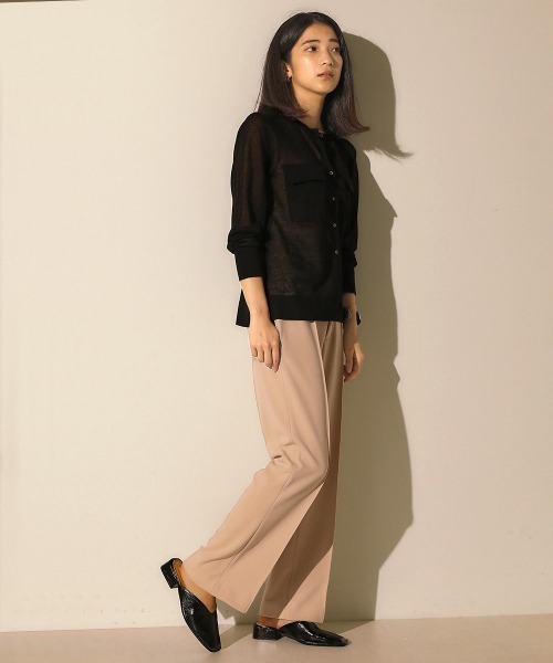 Bou Jeloud（ブージュルード）の「センターシームカラーパンツ（その他パンツ・レディース・ベージュ/ブルー/マスタード・38）」の4枚目の写真