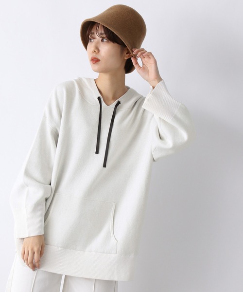 JEANASIS(ジーナシス)の「Wフェイスフーディ/958388(パーカー・レディース・ブラック/オフホワイト/マスタード・FREE)」の1枚目の写真