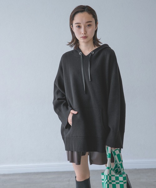 JEANASIS(ジーナシス)の「Wフェイスフーディ/958388(パーカー・レディース・ブラック/オフホワイト/マスタード・FREE)」の10枚目の写真