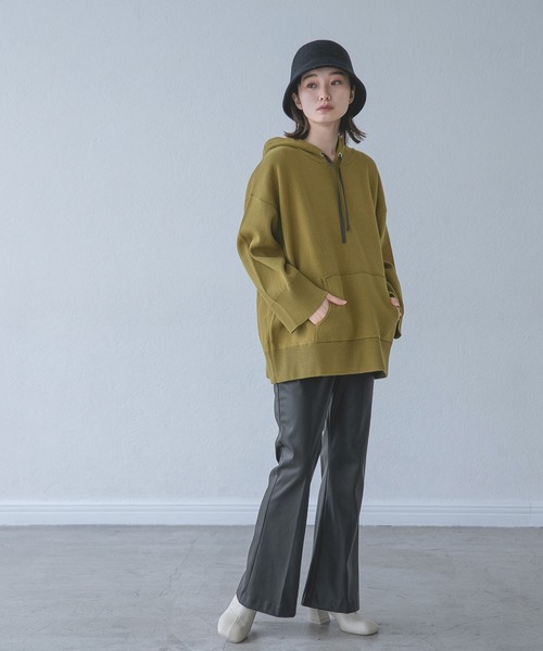 JEANASIS(ジーナシス)の「Wフェイスフーディ/958388(パーカー・レディース・ブラック/オフホワイト/マスタード・FREE)」の7枚目の写真