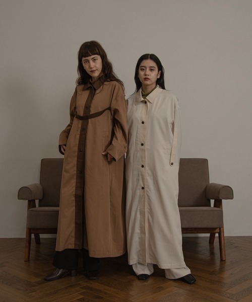lawgy(ラウジー)の「bi fabric trench coat(トレンチコート・レディース・ホワイト/ブラウン・FREE)」の19枚目の写真