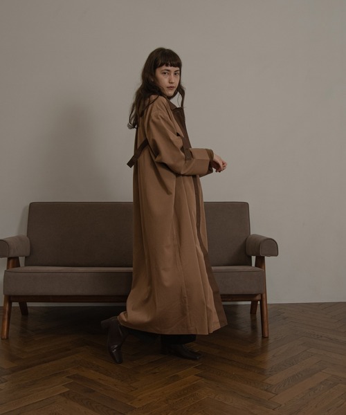 lawgy(ラウジー)の「bi fabric trench coat(トレンチコート・レディース・ホワイト/ブラウン・FREE)」の16枚目の写真
