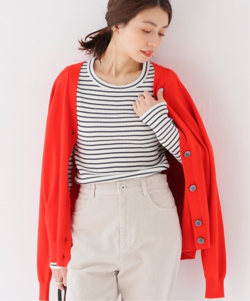 FRAMeWORK（フレームワーク）の「リブボーダークルーネックプルオーバー◆（Tシャツ/カットソー・レディース・ブラック/ホワイト/ブルー系その他・FREE）」の3枚目の写真