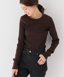 FRAMeWORK | リブボーダークルーネックプルオーバー◆(Tシャツ/カットソー)