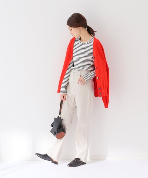 FRAMeWORK（フレームワーク）の「リブボーダークルーネックプルオーバー◆（Tシャツ/カットソー・レディース・ブラック/ホワイト/ブルー系その他・FREE）」の7枚目の写真