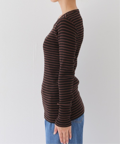 FRAMeWORK（フレームワーク）の「リブボーダークルーネックプルオーバー◆（Tシャツ/カットソー・レディース・ブラック/ホワイト/ブルー系その他・FREE）」の21枚目の写真