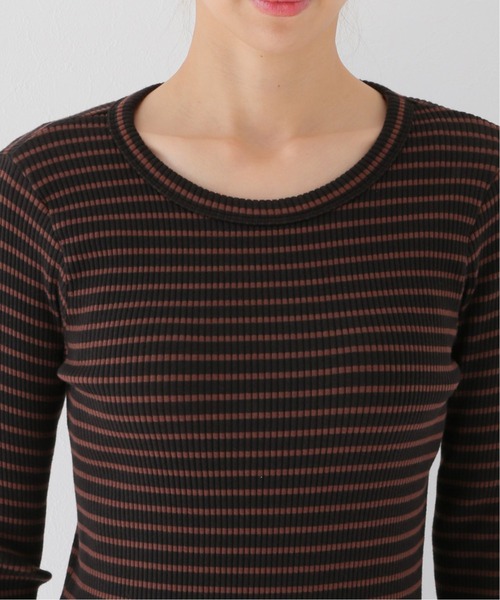 FRAMeWORK（フレームワーク）の「リブボーダークルーネックプルオーバー◆（Tシャツ/カットソー・レディース・ブラック/ホワイト/ブルー系その他・FREE）」の12枚目の写真