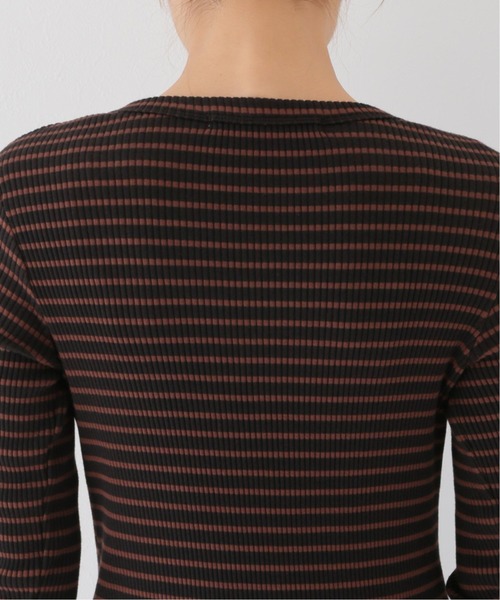 FRAMeWORK（フレームワーク）の「リブボーダークルーネックプルオーバー◆（Tシャツ/カットソー・レディース・ブラック/ホワイト/ブルー系その他・FREE）」の5枚目の写真