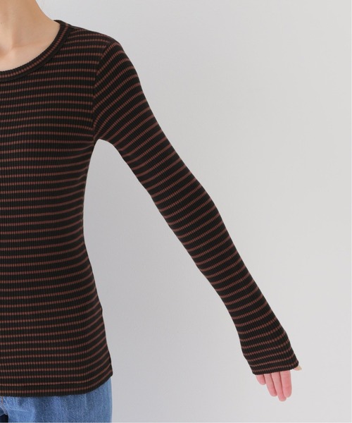 FRAMeWORK（フレームワーク）の「リブボーダークルーネックプルオーバー◆（Tシャツ/カットソー・レディース・ブラック/ホワイト/ブルー系その他・FREE）」の15枚目の写真