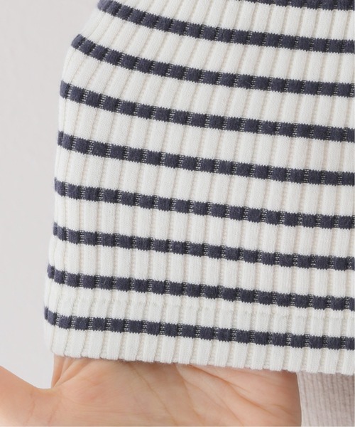 FRAMeWORK（フレームワーク）の「リブボーダークルーネックプルオーバー◆（Tシャツ/カットソー・レディース・ブラック/ホワイト/ブルー系その他・FREE）」の6枚目の写真