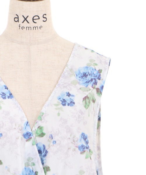 axes femme（アクシーズファム）の「エレガントローズエプロン（エプロン・レディース・ブルー/ピンク系その他・MEDIUM）」の5枚目の写真