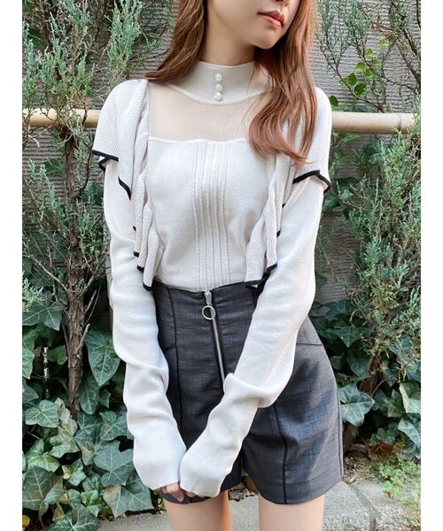 EATME バイカラーキャミニットアンサンブル グレー EATME（イートミー