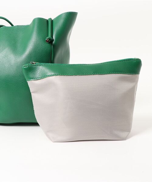 JUMELLE（ジュメロ）の「フェイクレザートートバッグ（トートバッグ・レディース・ブラウン/イエロー/グリーン・FREE）」の21枚目の写真