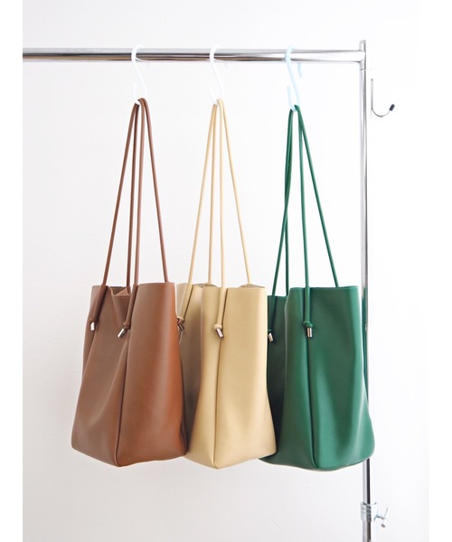 JUMELLE（ジュメロ）の「フェイクレザートートバッグ（トートバッグ・レディース・ブラウン/イエロー/グリーン・FREE）」の2枚目の写真