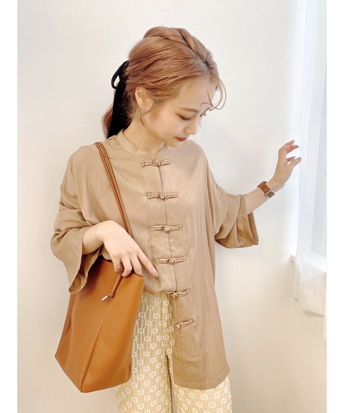 JUMELLE（ジュメロ）の「フェイクレザートートバッグ（トートバッグ・レディース・ブラウン/イエロー/グリーン・FREE）」の4枚目の写真