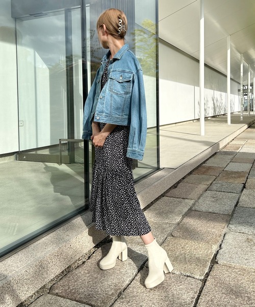 attagirl（アタガール）の「スクエアトゥストレッチショートブーツ（ブーツ・レディース・ブラック/ブラック系その他/ダークブラウン/アイボリー/ベージュ系その他・L/S/LL/M/3L）」の20枚目の写真