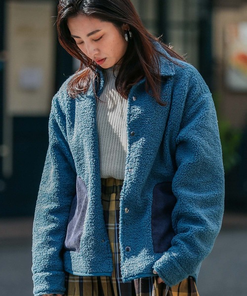 URBAN RESEARCH Sonny Label(アーバンリサーチサニーレーベル)の「ボアシャツジャケット(ブルゾン・メンズ・オレンジ/ブルー/モカ・MEDIUM/LARGE)」の20枚目の写真
