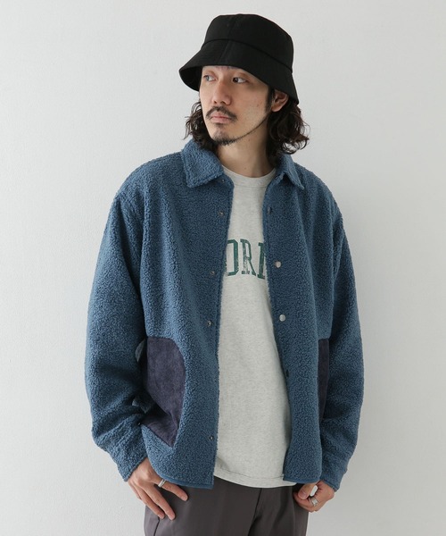 URBAN RESEARCH Sonny Label(アーバンリサーチサニーレーベル)の「ボアシャツジャケット(ブルゾン・メンズ・オレンジ/ブルー/モカ・MEDIUM/LARGE)」の15枚目の写真
