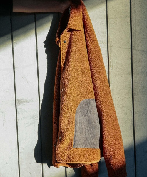 URBAN RESEARCH Sonny Label(アーバンリサーチサニーレーベル)の「ボアシャツジャケット(ブルゾン・メンズ・オレンジ/ブルー/モカ・MEDIUM/LARGE)」の7枚目の写真