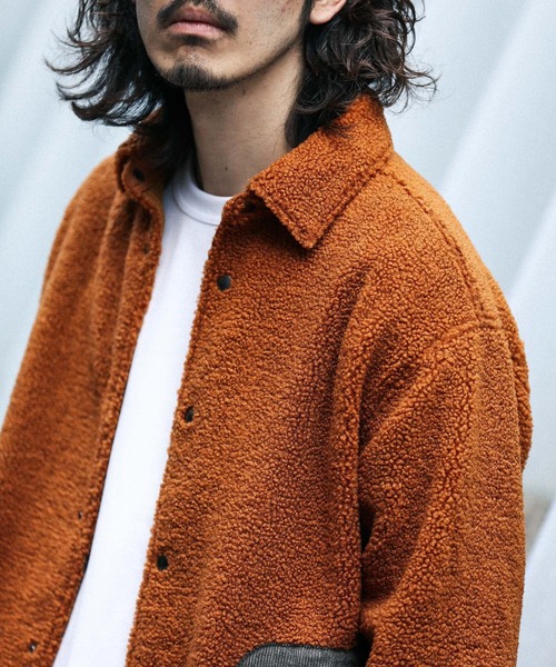 URBAN RESEARCH Sonny Label(アーバンリサーチサニーレーベル)の「ボアシャツジャケット(ブルゾン・メンズ・オレンジ/ブルー/モカ・MEDIUM/LARGE)」の21枚目の写真