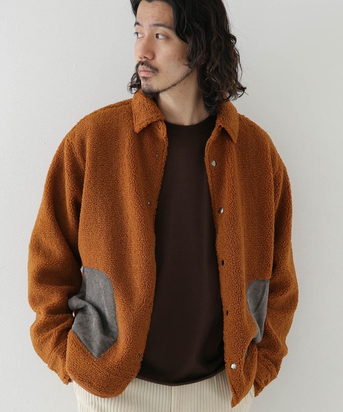 URBAN RESEARCH Sonny Label(アーバンリサーチサニーレーベル)の「ボアシャツジャケット(ブルゾン・メンズ・オレンジ/ブルー/モカ・MEDIUM/LARGE)」の5枚目の写真