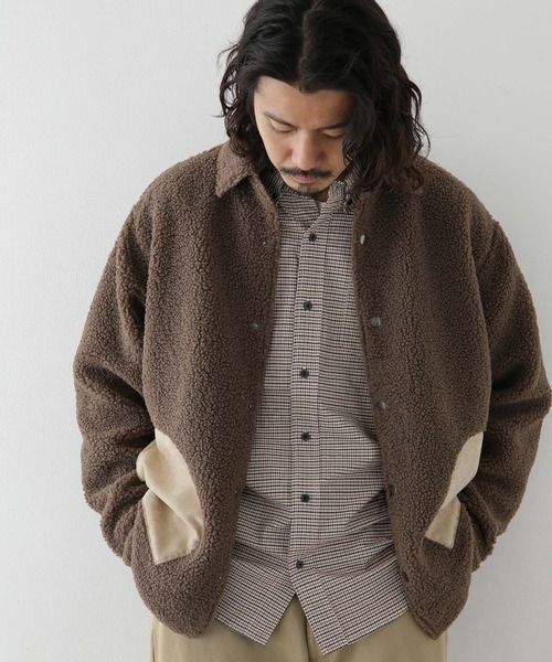 URBAN RESEARCH Sonny Label(アーバンリサーチサニーレーベル)の「ボアシャツジャケット(ブルゾン・メンズ・オレンジ/ブルー/モカ・MEDIUM/LARGE)」の22枚目の写真