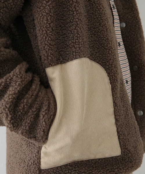 URBAN RESEARCH Sonny Label(アーバンリサーチサニーレーベル)の「ボアシャツジャケット(ブルゾン・メンズ・オレンジ/ブルー/モカ・MEDIUM/LARGE)」の11枚目の写真