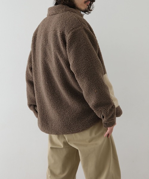 URBAN RESEARCH Sonny Label(アーバンリサーチサニーレーベル)の「ボアシャツジャケット(ブルゾン・メンズ・オレンジ/ブルー/モカ・MEDIUM/LARGE)」の17枚目の写真