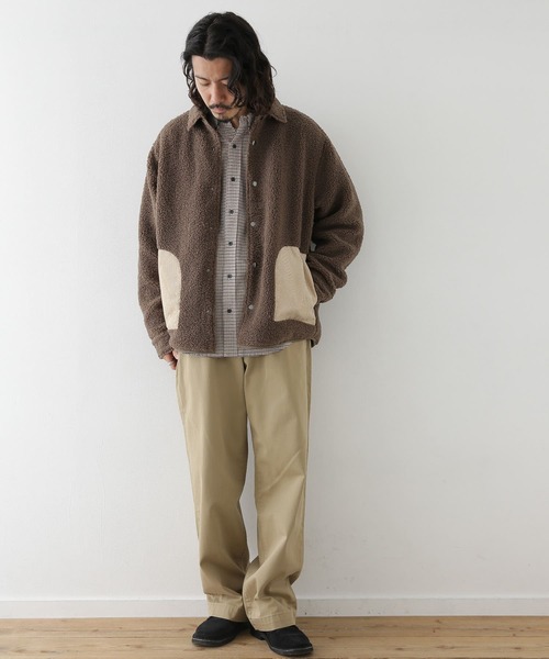 URBAN RESEARCH Sonny Label(アーバンリサーチサニーレーベル)の「ボアシャツジャケット(ブルゾン・メンズ・オレンジ/ブルー/モカ・MEDIUM/LARGE)」の14枚目の写真