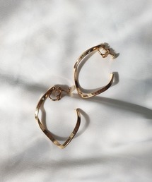 CEMONEMO | 角線 ねじれ リング イヤリング(イヤリング)