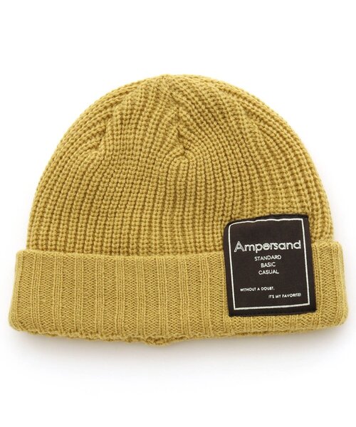 Ampersand（アンパサンド）の「/シンプルニット帽（ニットキャップ/ビーニー・キッズ・ブラック/レッド/マスタード/ベージュ/オフホワイト・48/54/50/58）」の5枚目の写真