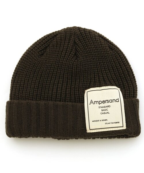 Ampersand（アンパサンド）の「/シンプルニット帽（ニットキャップ/ビーニー・キッズ・ブラック/レッド/マスタード/ベージュ/オフホワイト・48/54/50/58）」の3枚目の写真