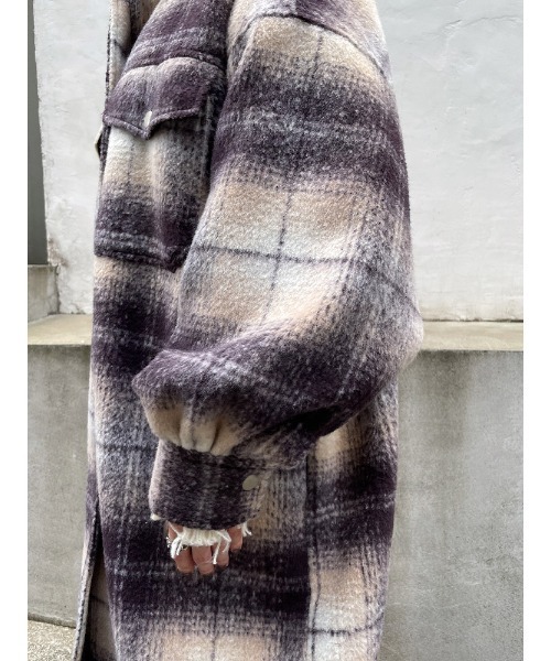 ENVYM（アンビー）の「ルーズロングシャツＪＫ（その他アウター・レディース・ブラック/ベージュ・FREE）」の8枚目の写真