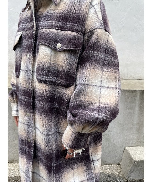 ENVYM（アンビー）の「ルーズロングシャツＪＫ（その他アウター・レディース・ブラック/ベージュ・FREE）」の9枚目の写真