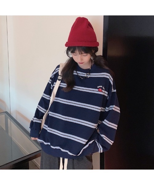 Washed sweater unisexual ロンT スウェット ビッグシルエット Washed sweater unisexual ロンT スウェット ビッグシルエット