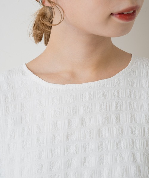 Kastane(カスタネ)の「シャーリングティアードミニワンピース(ワンピース・レディース・ブラック/オフホワイト・FREE)」の13枚目の写真