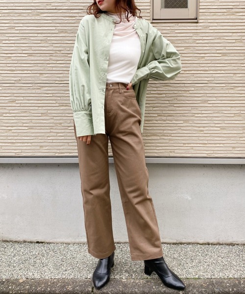 CLEA(クレア)の「2WAYバンドカラーボリュームスリーブブラウス〇(シャツ/ブラウス・レディース・ホワイト/ブルー/グリーン・S/M)」の18枚目の写真