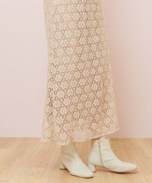 flower（フラワー）の「レースフルキャミワンピース（ワンピース・レディース・ホワイト/ベージュ・FREE）」の22枚目の写真