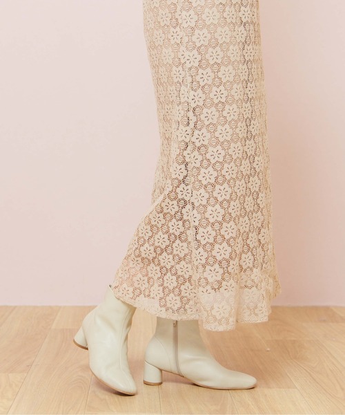 flower（フラワー）の「レースフルキャミワンピース（ワンピース・レディース・ホワイト/ベージュ・FREE）」の7枚目の写真