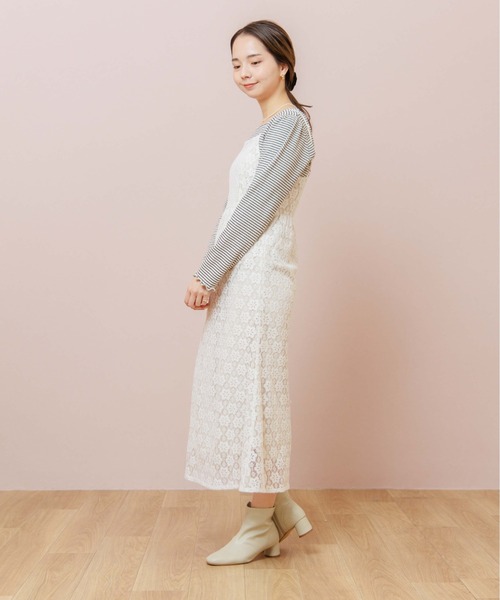 flower（フラワー）の「レースフルキャミワンピース（ワンピース・レディース・ホワイト/ベージュ・FREE）」の13枚目の写真