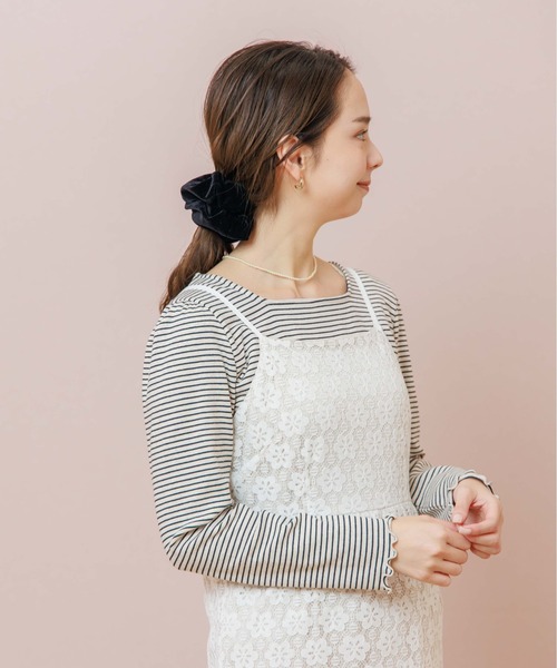 flower（フラワー）の「レースフルキャミワンピース（ワンピース・レディース・ホワイト/ベージュ・FREE）」の8枚目の写真