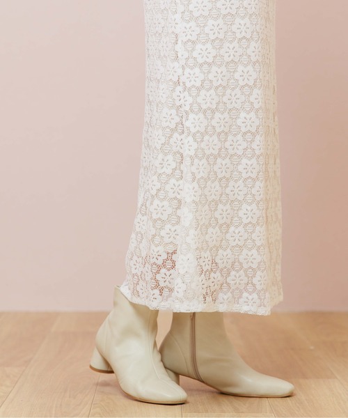 flower（フラワー）の「レースフルキャミワンピース（ワンピース・レディース・ホワイト/ベージュ・FREE）」の17枚目の写真