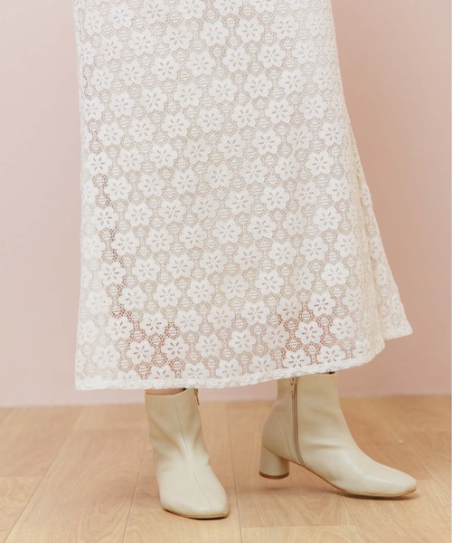flower（フラワー）の「レースフルキャミワンピース（ワンピース・レディース・ホワイト/ベージュ・FREE）」の11枚目の写真