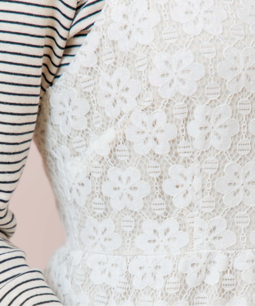 flower（フラワー）の「レースフルキャミワンピース（ワンピース・レディース・ホワイト/ベージュ・FREE）」の14枚目の写真